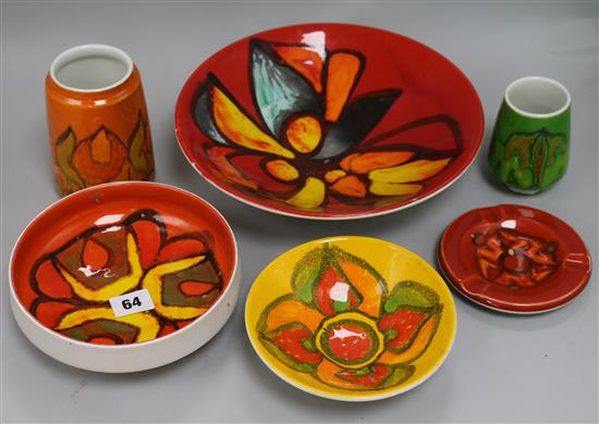 A group of Poole pottery Delphis